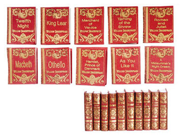 Dollhouse Miniature Shakespeare, 10pc